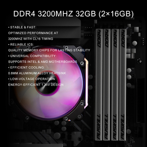 PUSKILL DDR5 16GB 32GB หน่วยความจำเดสก์ท็อป 6000MHz 6400MHz 288 พิน 1.1V RGB หน่วยความจำสำหรับเวิร์คสเตชั่นผู้เล่นความเร็วสูง - Product Image 4