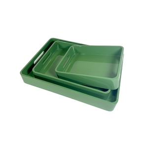 Premium Glossy Lacquer Serving Tray, Modern Wooden Ottoman Coffee Table Tray for <b>Decorative</b> Organizers - Product Image 1