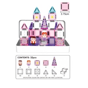 Nouveaux blocs de <span class=keywords><strong>construction</strong></span> sur le thème du château 2026, jouets éducatifs STEM, ensemble de blocs de <span class=keywords><strong>construction</strong></span> magnétiques pour les enfants d'âge préscolaire - Product Image 3