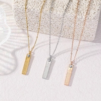 Collier Pendentif Islamique en Acier Inoxydable Titane et Zircon avec Verset Coranique, Amulette Allah, Bijou de Mode pour Femme, Vente en Gros pour l'Aïd