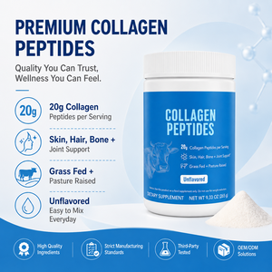 Polvere di Peptidi di Collagene Bovino da Bovini Alimentati a Erba, <span class=keywords><strong>Integratore</strong></span> di Collagene Idrolizzato <span class=keywords><strong>per</strong></span> Pelle, Capelli, Unghie e <span class=keywords><strong>Articolazioni</strong></span>, OEM, Ingrosso - Product Image 2
