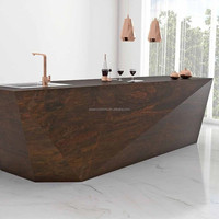 Grandes dalles de quartzite cuir de bronzite naturelle du Brésil, granit brun Cabernet, pour comptoirs modernes sur mesure, îlots, tables et dessus de vanité