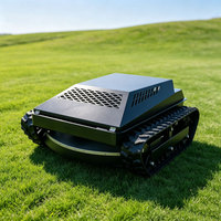 Tondeuse électrique sur chenilles de 1000 mm avec télécommande, châssis à chenilles de 180 mm et batterie LiFePO4 pour terrains extérieurs