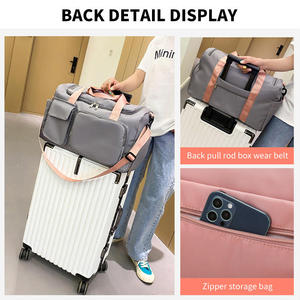 กระเป๋าดัฟเฟิลไนลอนผ้านิ่มทนทานสำหรับผู้หญิง,กระเป๋าผ้าไนล่อนสำหรับเล่นโยคะเดินทางข้ามคืนเดินทางพักผ่อนวันหยุดสุดสัปดาห์ - Product Image 5