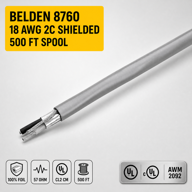 Original BELDEN Twisted Pair Audio Installation Cable Aluminum Foil Shielded OM3 Fiber 6-Conductor 305 Meters/roll BELDEN-8760