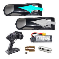 Bateau RC personnalisable HJ816 HJ816PRO, ensemble complet d'accessoires, engrenage de direction, récepteur, batterie, moteur à jet