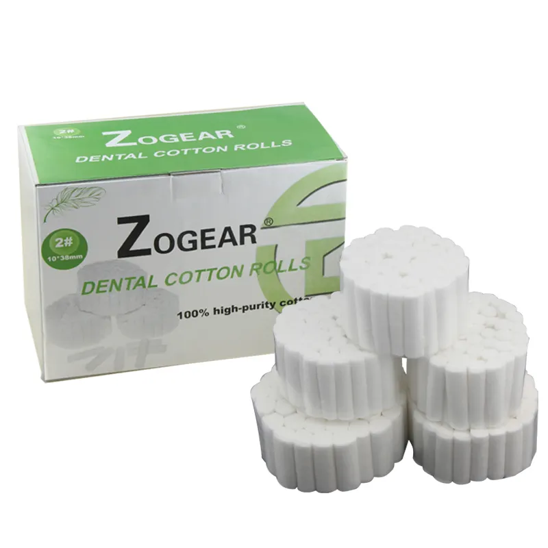 CW001 ZOGEAR 10 mmx38mm rotolo di cotone dentale assorbente, prodotto dentale