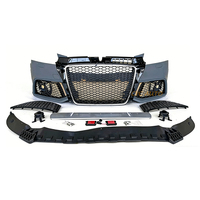 Pare-chocs avant style RS3 pour Audi A3/S3 2008-2012, avec calandre chromée + noire + argentée, kit carrosserie ABS, ajustement parfait à 100 %.