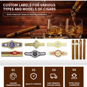 Etiqueta de Papel con Diseño de Lujo para Cigarros, con Lámina Dorada en Relieve, Etiqueta 3D con Impresión - Product Image 6