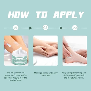 <span class=keywords><strong>Crème</strong></span> à l'<span class=keywords><strong>urée</strong></span> <span class=keywords><strong>20</strong></span>% en marque propre avec aloe vera et acide hyaluronique, parfum citron, soin des pieds, hydratant apaisant pour éliminer les peaux mortes - Product Image 3