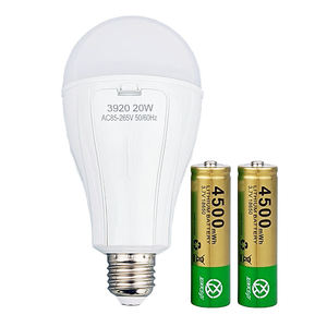 Pin hoạt động có thể sạc lại <span class=keywords><strong>LED</strong></span> ánh sáng bóng đèn 15 Wát 20 Wát B22/E27 nhôm 6000K AC đầu vào ra90 85Lm/W 30000 giờ CCC chứng nhận - Product Image 3