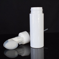 Bouteille de mousse nettoyante pour le visage 100ml 150ml 180ml 200ml avec brosse moussante, emballage en plastique PET pour savon liquide et mousse nettoyante