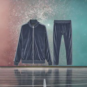 Conjuntos Deportivos de Otoño Transpirables para Hombre al por Mayor, Conjuntos de Correr con Pantalones Negros, Ropa Deportiva de Una Pieza para Adultos - Product Image 3