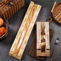 Sacs alimentaires en papier kraft recyclable avec fenêtre transparente et autocollants de scellage pour l'emballage de la nourriture pour bébés et du pain, 50 unités