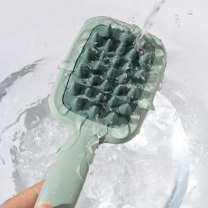 Brosse de massage du cuir chevelu en silicone double face pour un nettoyage en profondeur, avec shampooing multifonctionnel, étanche et non jetable - Product Image 3