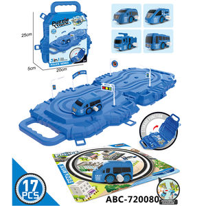Luckytoys divertidos juguetes tragamonedas creativos 17 piezas 3 en 1 Wind up Train Series Puzzle Track Toy Set Floor Puzzle Play Mat - Product Image 5