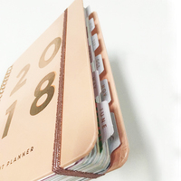 Logotipo personalizado impreso A4 A5 cuaderno de tapa dura espiral semanal mensual lácteos planificador diario