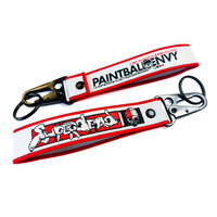Porte-clés brodé personnalisé en tissu, style JDM, pour tuning automobile, course, sport, avec sangle à crochet, pour la rue
