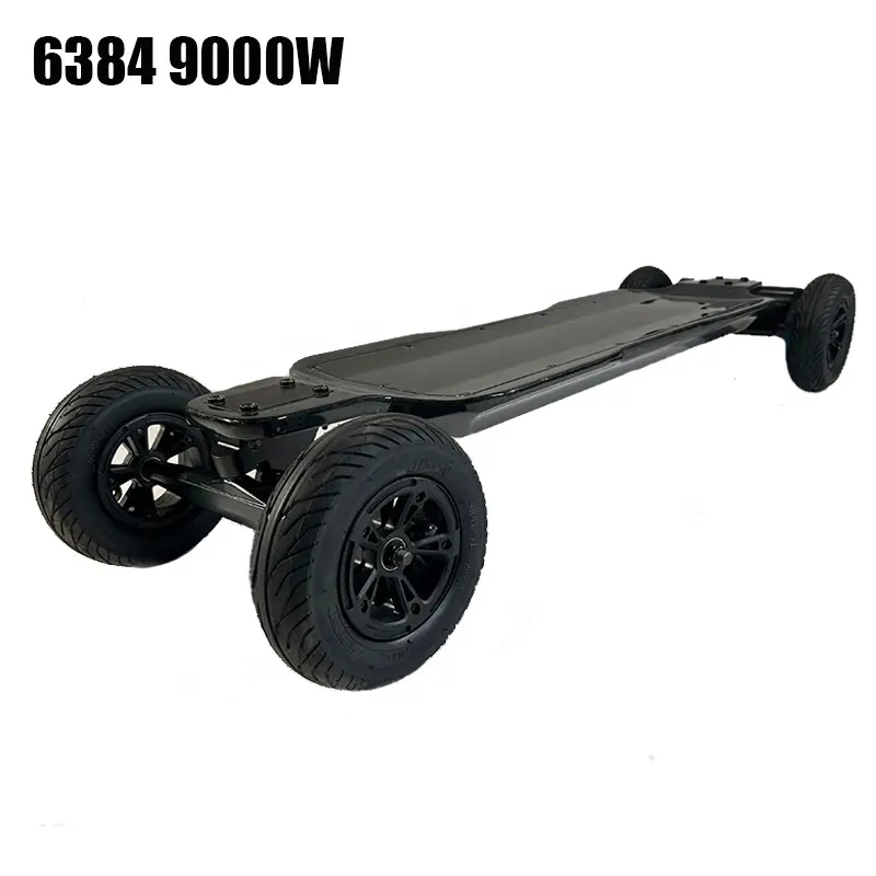 2024 Crownwheel Dual 6384 Motor de Fibra de Carbono Skate elétrico off-road 9000W 120A 39 mph 54.6V Longboard de bordo mais poderoso