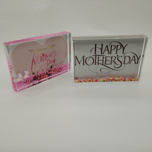<span class=keywords><strong>Marco</strong></span> de Fotos Acrílico Líquido Premium Personalizado para el Día de la Madre con Purpurina Flotante para Decoración del Hogar, Regalo de Recuerdo Festivo - Product Image 4