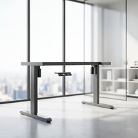 Pieds de table électrique intelligents modernes à double moteur et double poutre, cadre de bureau debout réglable en hauteur, ergonomique