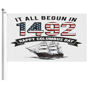 Drapeau personnalisé des Monarches Catholiques 90cmx150cm, résistant à la décoloration, avec anneau de verrouillage en laiton, adapté à la décoration extérieure, avec 2 œillets - Product Image 1