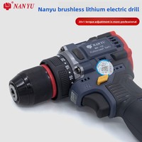 Perceuse sans fil à moteur sans balais 18V, 2 vitesses, couple élevé, perceuse électrique multifonctionnelle portative, outils électriques