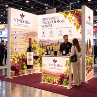 Boîte à lumière SEG portable grand format Vivid Premium pour stand d'exposition, rétroéclairée, sans outil, idéale pour les détaillants et le dropshipping lors de salons professionnels