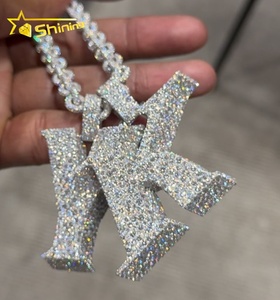Nuovo Stile <span class=keywords><strong>Ciondolo</strong></span> da Uomo Hip Hop Personalizzato in <span class=keywords><strong>Argento</strong></span> Sterling 925 con Moissanite di Alta Qualità che Supera il Test del Diamante - Product Image 3