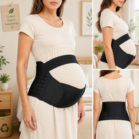 Ceinture de soutien de grossesse 3 en 1 entièrement réglable avec crochets et boucles détachables pour corriger la posture pendant la grossesse et soutenir l'abdomen