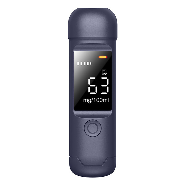 Alcohol Tester Drunk Driving Detector Breathalyzer Traffic High Precision Battery Included Black 103x30x19mm
