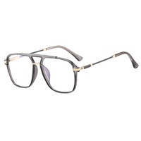 Monture de lunettes optiques carrée Partagas TR90 avec charnière à ressort, double pont, anti-lumière bleue, pour hommes