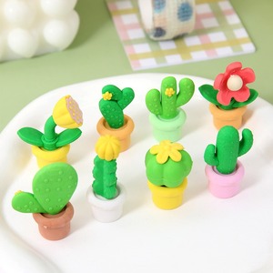 Gomme charnue en <span class=keywords><strong>pot</strong></span> mignon Cactus fleur gomme amovible propre éponge magique gommes pour enfants papeterie en gros - Product Image 6