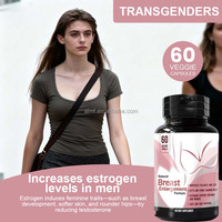 Capsules d'augmentation mammaire naturelles à base de plantes, 60 gélules végétales, complément alimentaire, soutien hormonal, pour hommes et femmes, vente en gros, OEM, marque privée