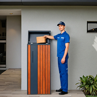 Boîte aux lettres extérieure autoportante en acier, étanche, avec serrure à clé, fente à lettres et fonctions antivol pour la poste