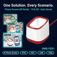 Lecteur de codes QR 2D de bureau UIMG FS31 Plug & Play avec détection automatique pour écran, lecteur de codes-barres USB pour paiement électronique en magasin de proximité
