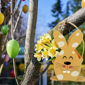 Bolsa de dulces de Pascua para niños, cesta de conejo de fieltro para almacenar regalos, huevos de Pascua, Juguetes - Product Image 6