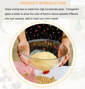 0.5QT, 1.5QT, 2.5QT,3.5QT grande ciotola per insalata di vetro Set per cucinare, cuocere al forno, preparare, servire, cucina - Product Image 4