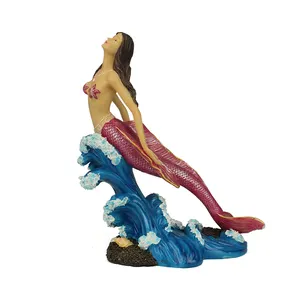 resin Custom statue Home Decoration Mermaid handmade Art Sculpture