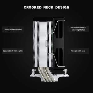 Enfriador de CPU Jungle Leopard KF401 PWM LED con 4 tubos de calor directos, procesador de 220W TDP para AM4/AM5 Intel LGA115x 1200 1700 - Product Image 4