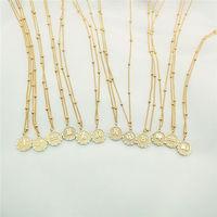 Douze Constellations Pendentif Collier Ins Simple Filles Court Étudiant Jour Cadeau Rond Dollar Clavicule Chaîne