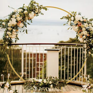 Arco dorado curvo LANJO de 2 m/6,6 pies para bricolaje con bolsas de agua con peso para fiestas de cumpleaños, bodas y Navidad - Product Image 1