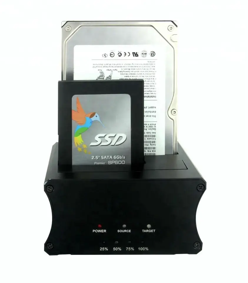 2 bays, stasiun Dok HDD USB3.0, Dok Hard disk dengan kloning