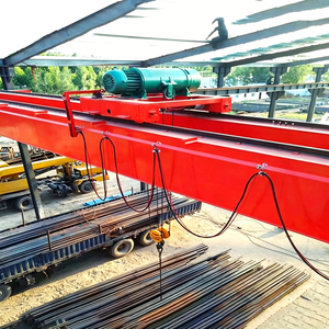Pont roulant à double poutre 5 tonnes 10 tonnes 20 tonnes Type LH 6-18m de hauteur de levage maximale avec motoréducteur et moteur triphasé AC 380V - Product Image 1