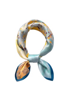 Hoshom Wholesale 100% Mulberry Head Designer Customized Packaging Women Luxury Custom Printing Boxes Bag Ornament Silk <strong>Scarf</strong> - Product Image 4