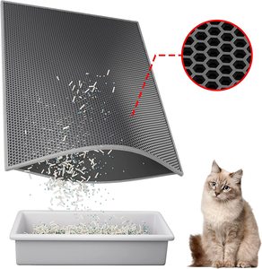 Custom Easy Cleaning Portable <b>Cat</b> Sand <b>Mat</b> for Litter Box, Non-slip Foldable Reusable EVA Pet Litter Leaking <b>Mat</b> - Product Image 6