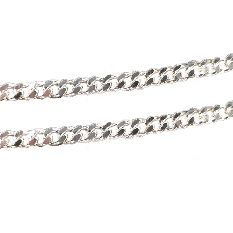 Sterling Silver 925 Jewellery Wholesale 4mm 6.6mm 8mm 10mm 925 Sterling Silver Cuban Link Chain silver necklace 925