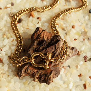 Colliers en acier inoxydable 316L sur mesure, plaqués or 14K et 18K PVD, bijoux fins, fermoir fer à cheval, pour femmes - Product Image 6