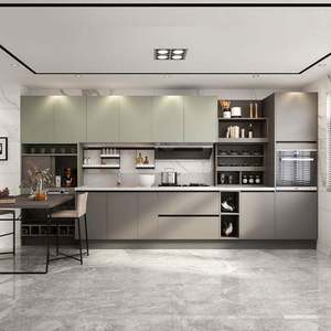 Small <b>Kitchen</b> Custom 18mm Contemporary Cabinets Solid Wood Birch Waterproof Storage in Foshan <b>Kitchen</b> <b>Furniture</b> - Product Image 1