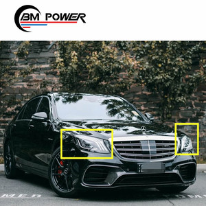 2019 <span class=keywords><strong>2018</strong></span> S classe w222 S63 S65 kit carrosserie pour w222 S320 S400 S450 <span class=keywords><strong>S500</strong></span> à S63 S65 avec phare et feux arrière - Product Image 4